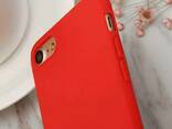 Силиконовый чехол матовый iPhone 6/6s red - фото 2
