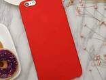 Силиконовый чехол матовый iPhone 6/6s red - фото 3