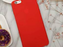Силиконовый чехол матовый iPhone 7/8 red