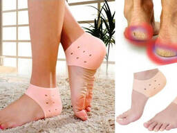 Силиконовый протектор для пяток, бандаж, фиксатор ног, от натоптышей и трещин на...