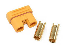Силовой разъем Amass AS150U-F мама с искрогасителем 75A 140A желтый 1 шт