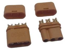 Силовой разъем штекер MR30 трехконтактный (пара) 3pin MR30-m MR30-f
