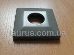 Сіра квадратна декоративна чашка — накладка CUBE 56x56 Gray (фланець), висота до 10 мм;...