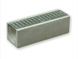 Бетонные водоотводные лотки DN100 H155 класс В оцинкованная решетка