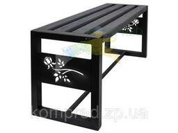 Скамья на металлическом каркасе парковая Роза 1500*400*500мм Kompred kc-010/1