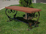 Скамья парковая кованая без спинки 1000 мм тр15х15 Kompred kc-014 - фото 2