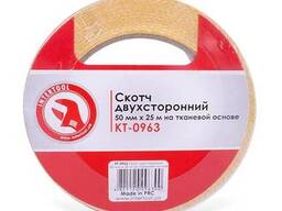 двосторонній 50мм * 25м на тканинній основі Intertool KT-0963