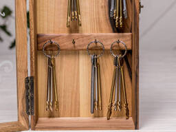 Скринька на стіну для зберігання ключів ecoWalnut 409x180x82 мм