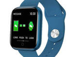 Smart Watch T80S, два браслета, температура тела, давление, оксиметр. Цвет: синий
