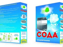 Сода кальцинированная- 1 сорт в пачке 600 грм.