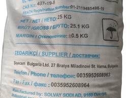 Сода кальцинована Марки Б, мішки по 25 кг, Болгарія
