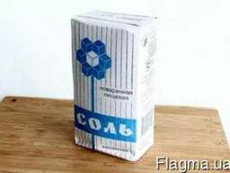 Соль пищевая в бумажных пачках по 1/1,5кг