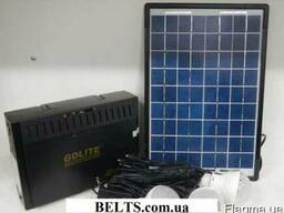 Украина. Солнечная система GD 8012 с лампами и панелью (Фонар