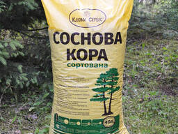 Сосновая кора мелкая 10-30 мм в мешке 40 л