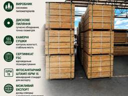 Сосновий пиломатеріал. камерна сушка, FSC, експорт
