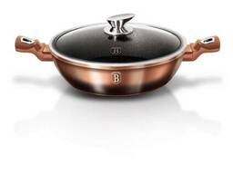 Сотейник с крышкой Berlinger Haus Rosegold Noir Line BH-1893 28 см