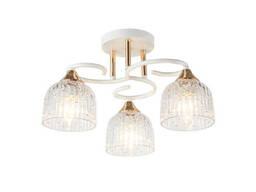 Современная люстра на 3 лампы белая/золото Valeso(196361/3)