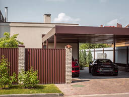 Современный навес для автомобиля