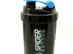 Спортивная бутылка-шейкер Profi для воды спортивного питания 500 мл Черная (500018)