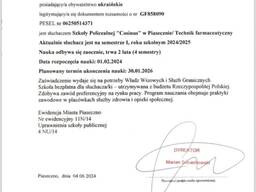 Справка студентов с польского вуза недорого для Польши