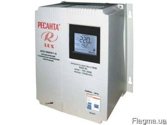 Стабилизатор АСН- 5 000 Н/1-Ц Ресанта Lux (140-260в, 5000вт)
