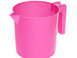 Стакан мерный пластмассовый с ручкой для пищевых продуктов 1750 мл Турция Розовый - фото 1