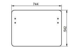 Стекло лобовое нижнее на jcb js160 LC 744х542