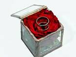 Стеклянная коробочка для обручальных колец на свадьбу - фото 3