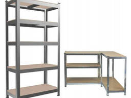 Стелаж металевий посилений 222х110х50 см, 6 полиць (1050 кг) — Оцинкований