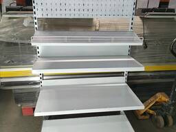 Стелаж торговий бу, стелаж пристінний бу , полиці з перфорацією бу