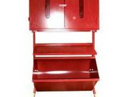 Стенд пожарный закрытого типа с опрокидывающимся ящиком
