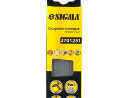 Стержни клеевые Ø8×150мм 6шт (прозрачные) Sigma (2701251)