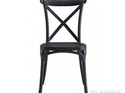 Стілець пластиковий чорний Кросс пластиковий чорний