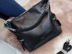 Стильная сумка через плечо сумка Мешок черная BS00058