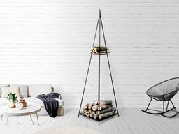 Стильна висока дровниця в стилі хай-тек в Україні