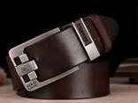 Стильный кожаный ремень Bolo Bekele (002) Коричневый, 110 см