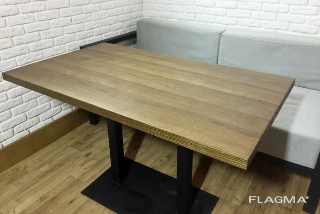 Прямоугольный стол для кафе из массива дерева 120х60