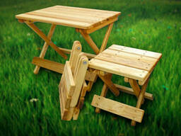 Стол Фортеця для пикника 4 табуретки 600*450*520 дуб 8440142