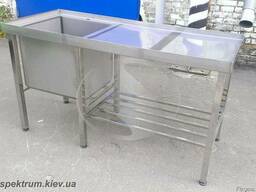 Стол промышленный с мойкой из нержавейки