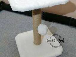Столбик-когтеточка с лежанкой для кошек 30*30*54см