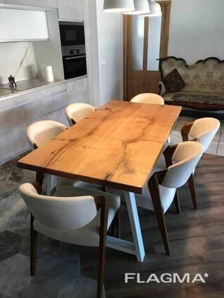 Столешница прямоугольная из массива дуба от производителя 200х100 см