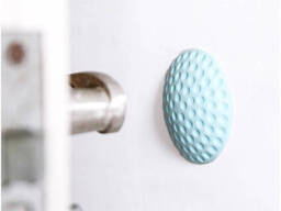 Стоппер дверной настенный 6935 5 см голубой