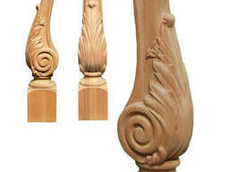 Стовп різбленний дубовий 190х230х1100 мм / Тип-7