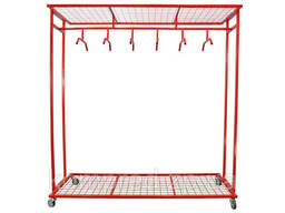 Стойка для хранения боевой одежды ТИП-2 1750*700*1800 с вешалками красн Kompred OL506/1