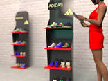 Стойка торговая металлическая одежды и обуви Adidas