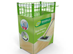 Стойка торговая сетчатая для швабр