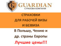 Страховки для визы, безвиза, електронный полис в Польшу, Чехию