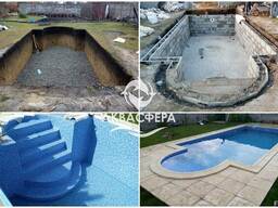 Строительство быстровозводимого бетоннго бассейна "под ключ"