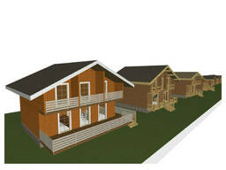 Деревянные дома для базы отдыха от производителя Thermowood Production Ukraine