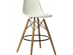 Стул барный SDM Тауэр Вуд (Eames) высокий ножки дерево бук Белый